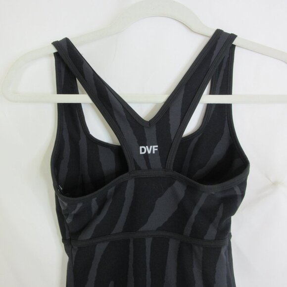 Diane Von Furstenberg Racerback Jumpsuit Unitard One Piece Black Size XXS NWT - Picture 6 of 10